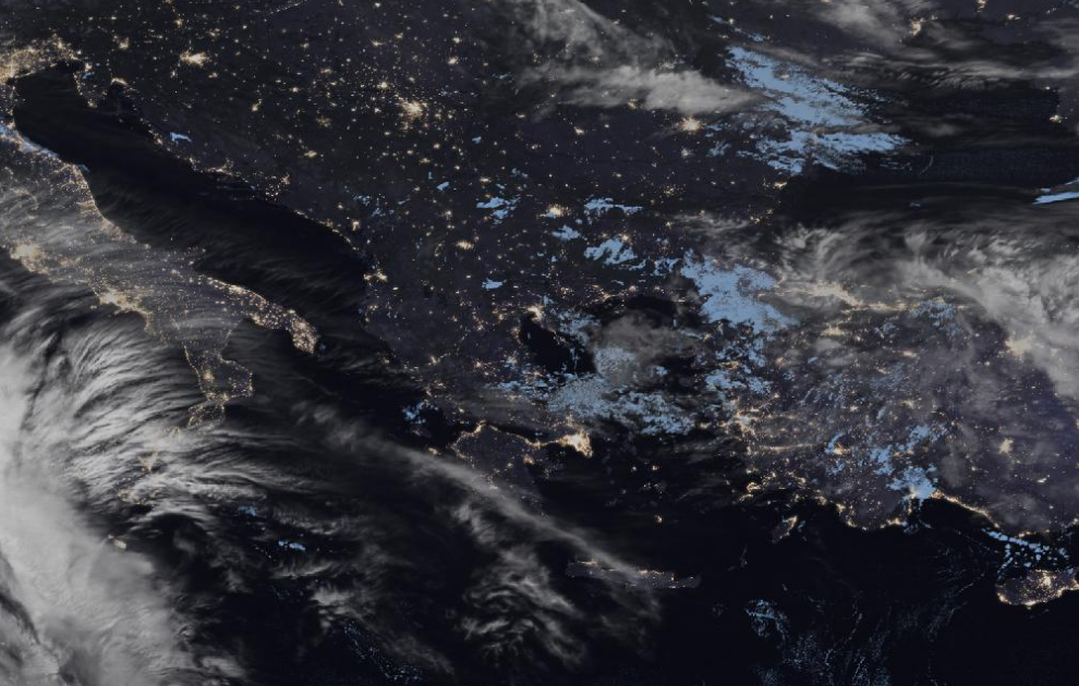 Τελευταία δορυφορική εικόνα νεφοκάλυψης