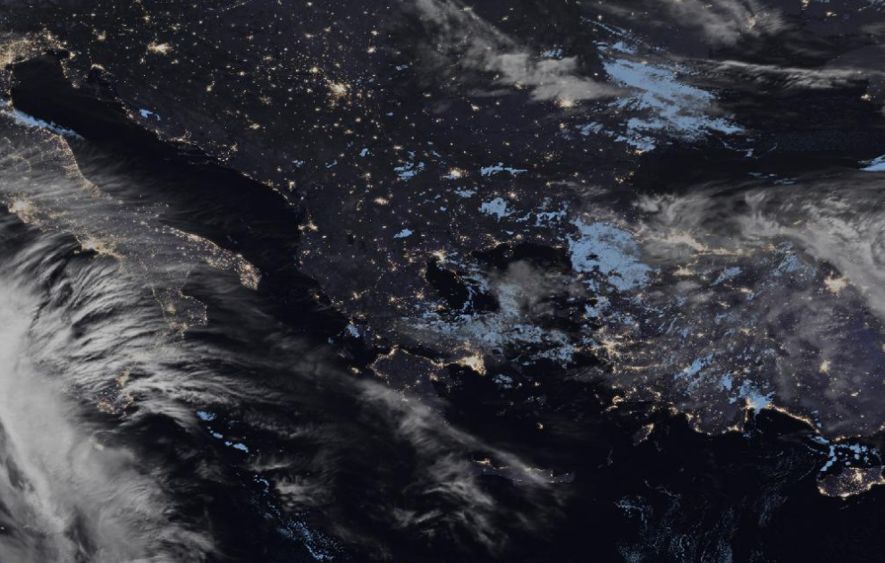 Τελευταία δορυφορική εικόνα νεφοκάλυψης