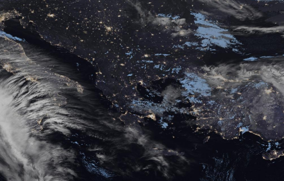 Τελευταία δορυφορική εικόνα νεφοκάλυψης