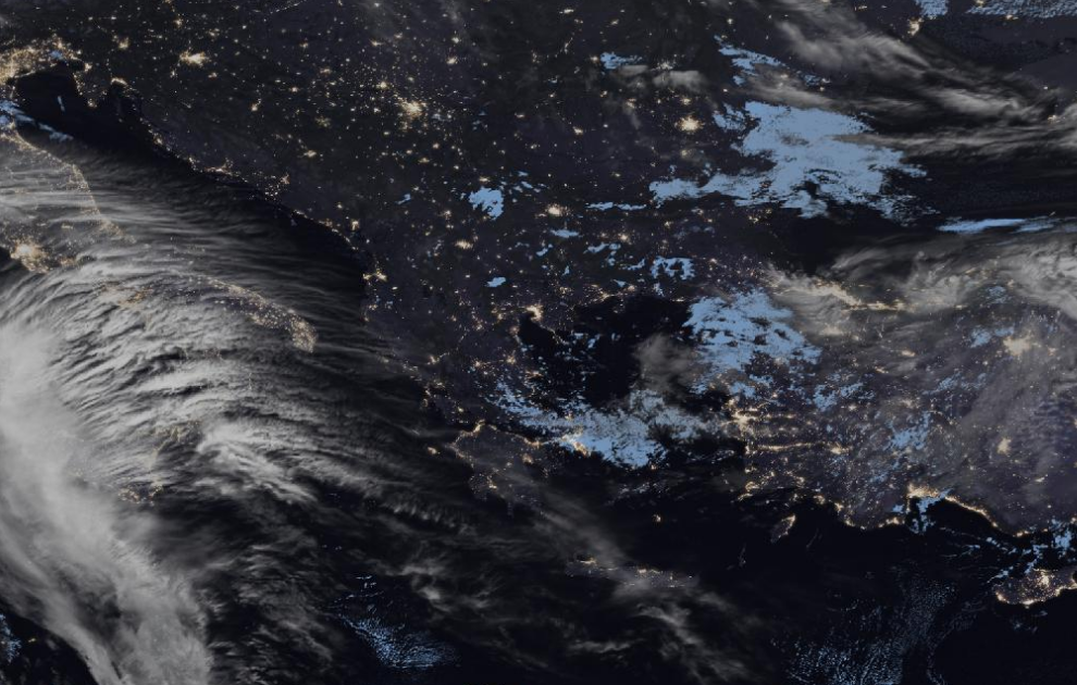 Τελευταία δορυφορική εικόνα νεφοκάλυψης