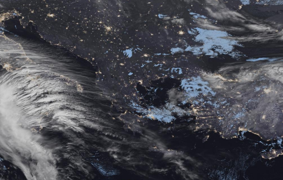 Τελευταία δορυφορική εικόνα νεφοκάλυψης