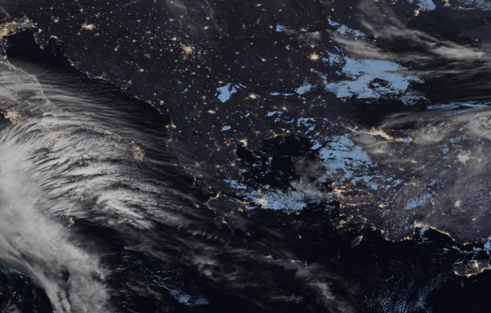 Τελευταία δορυφορική εικόνα νεφοκάλυψης