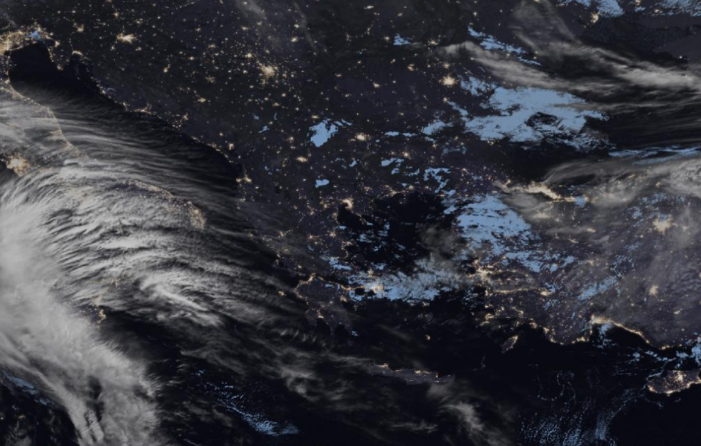 Τελευταία δορυφορική εικόνα νεφοκάλυψης