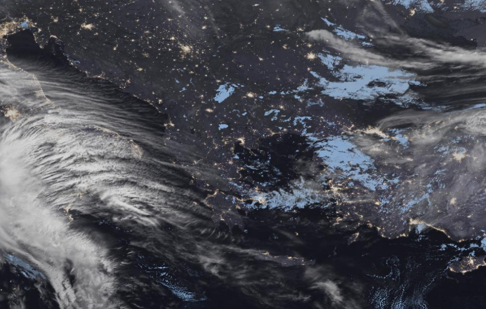 Τελευταία δορυφορική εικόνα νεφοκάλυψης