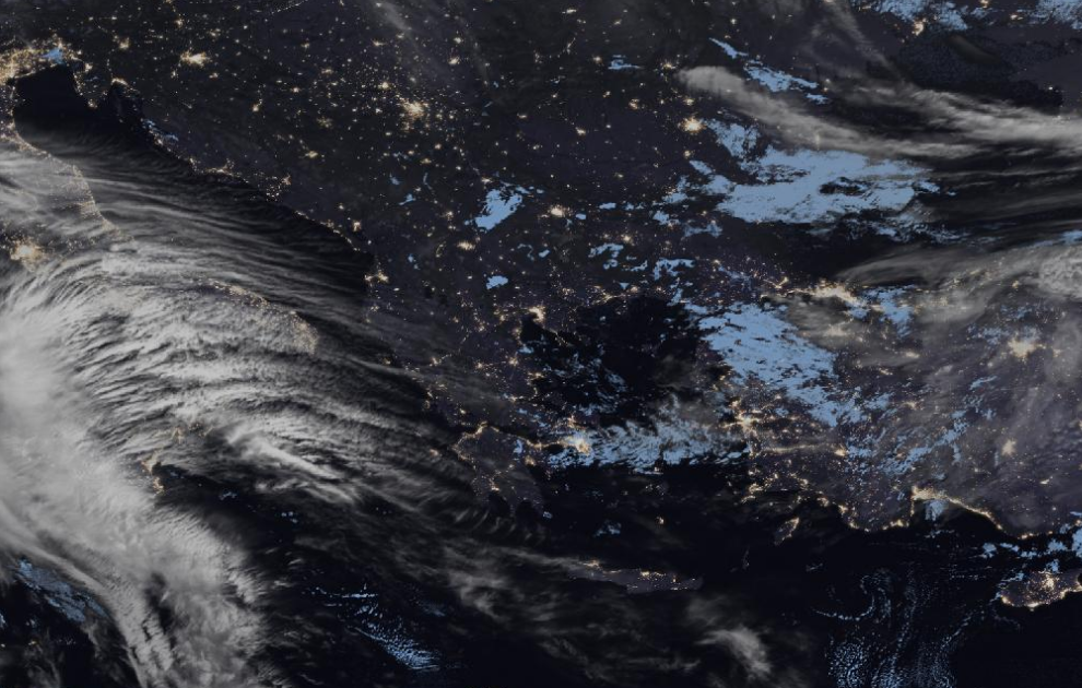 Τελευταία δορυφορική εικόνα νεφοκάλυψης