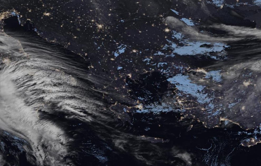 Τελευταία δορυφορική εικόνα νεφοκάλυψης