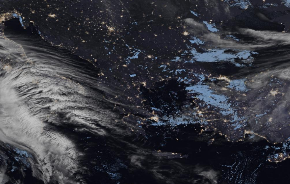 Τελευταία δορυφορική εικόνα νεφοκάλυψης