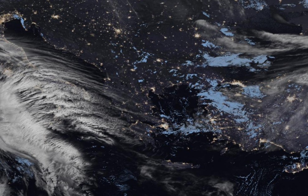 Τελευταία δορυφορική εικόνα νεφοκάλυψης