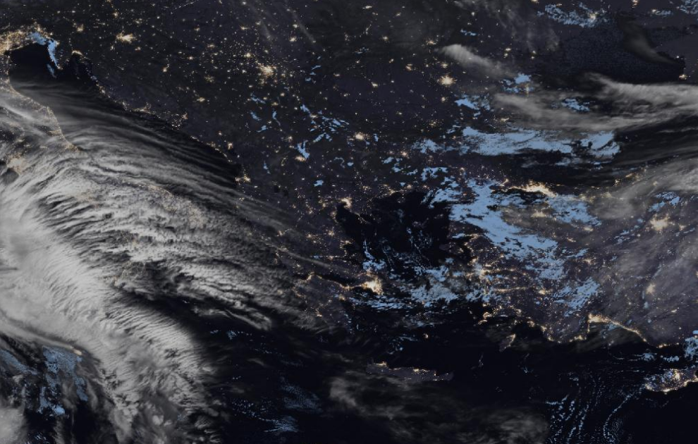 Τελευταία δορυφορική εικόνα νεφοκάλυψης