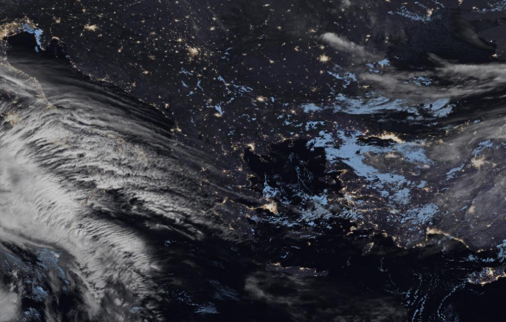 Τελευταία δορυφορική εικόνα νεφοκάλυψης