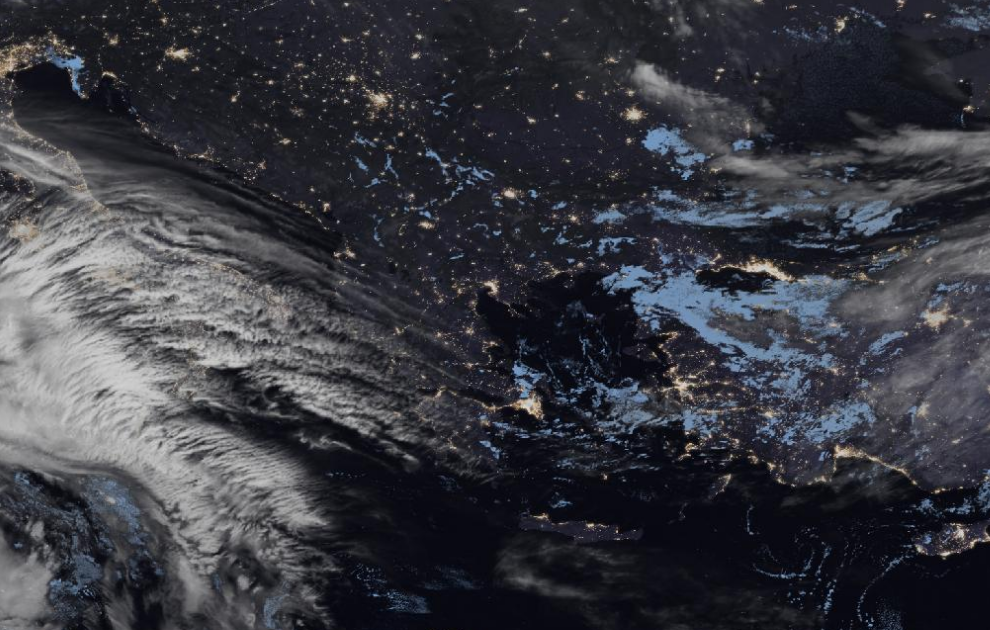 Τελευταία δορυφορική εικόνα νεφοκάλυψης