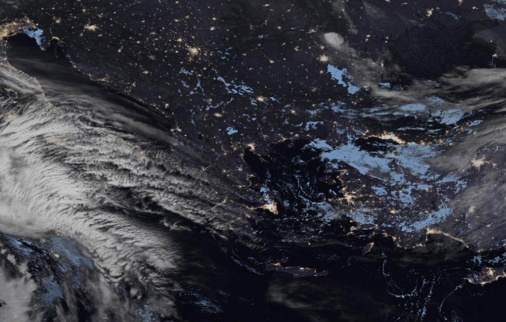 Τελευταία δορυφορική εικόνα νεφοκάλυψης