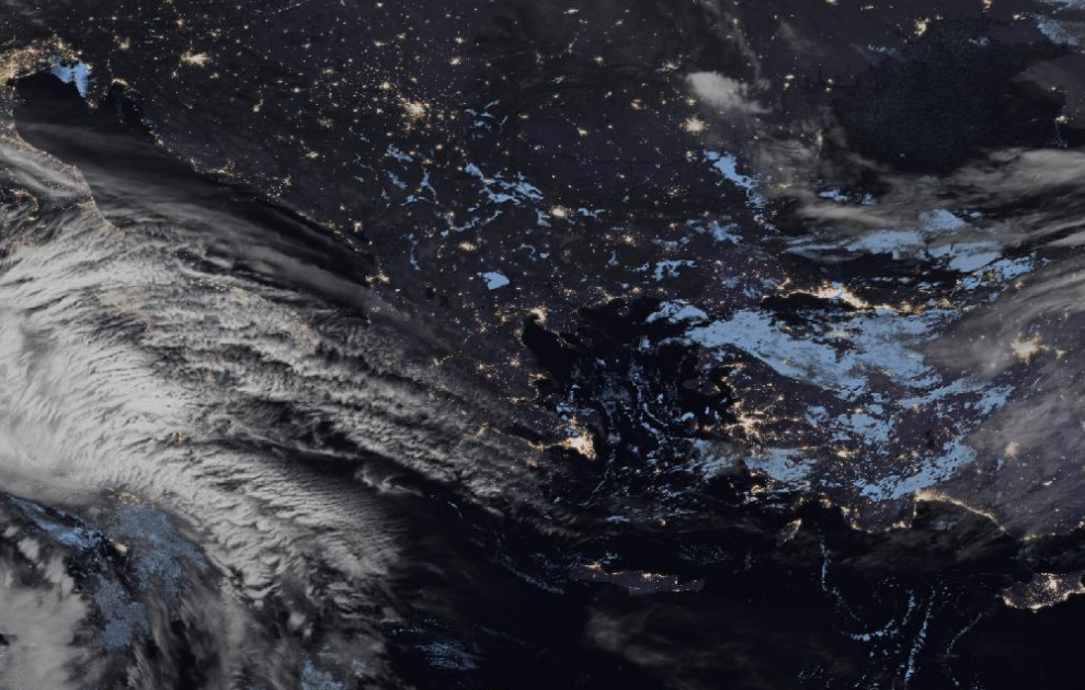 Τελευταία δορυφορική εικόνα νεφοκάλυψης