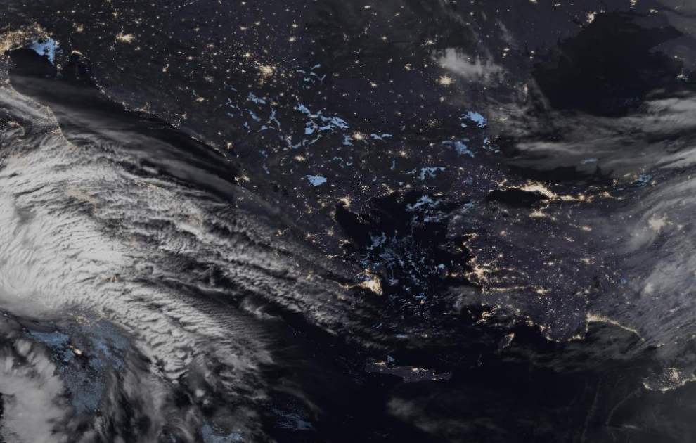 Τελευταία δορυφορική εικόνα νεφοκάλυψης