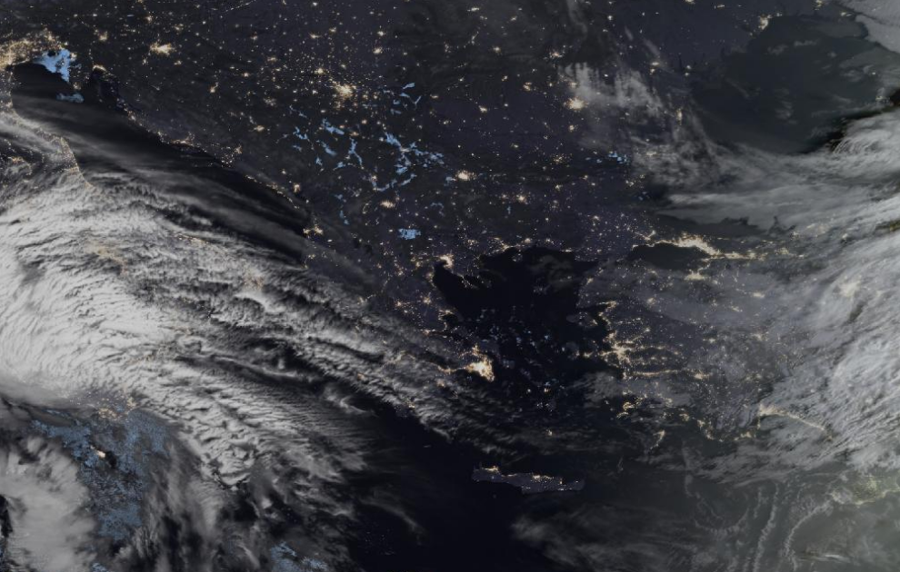 Τελευταία δορυφορική εικόνα νεφοκάλυψης