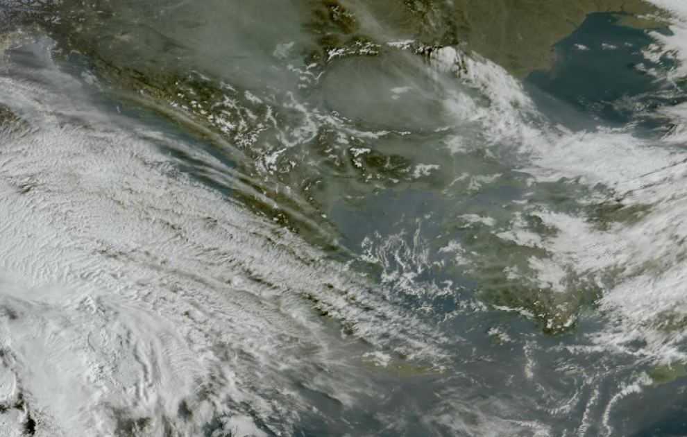 Τελευταία δορυφορική εικόνα νεφοκάλυψης