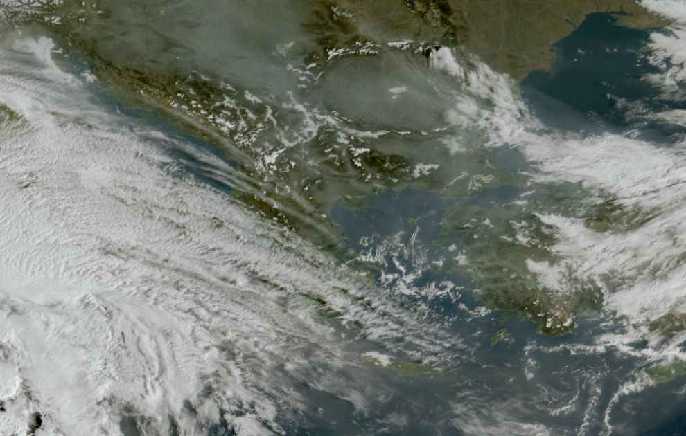 Τελευταία δορυφορική εικόνα νεφοκάλυψης