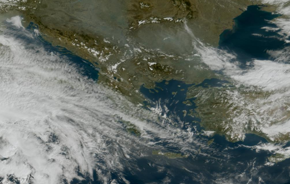 Τελευταία δορυφορική εικόνα νεφοκάλυψης