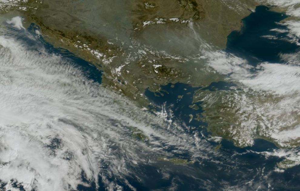 Τελευταία δορυφορική εικόνα νεφοκάλυψης