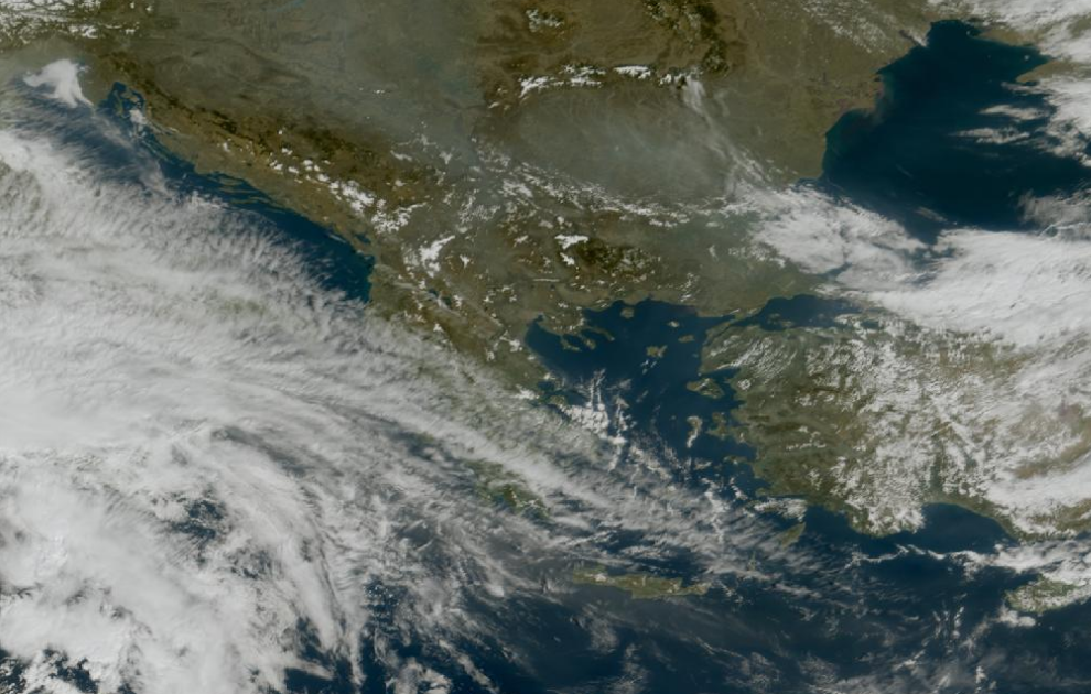 Τελευταία δορυφορική εικόνα νεφοκάλυψης