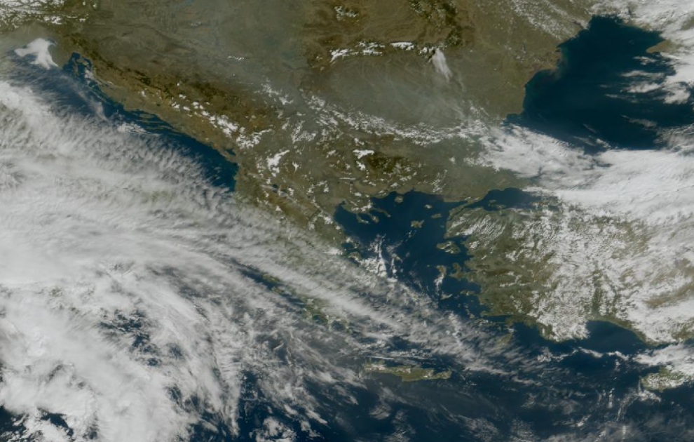 Τελευταία δορυφορική εικόνα νεφοκάλυψης