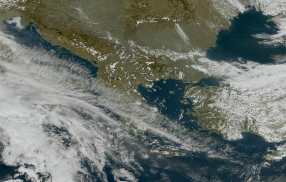 Τελευταία δορυφορική εικόνα νεφοκάλυψης