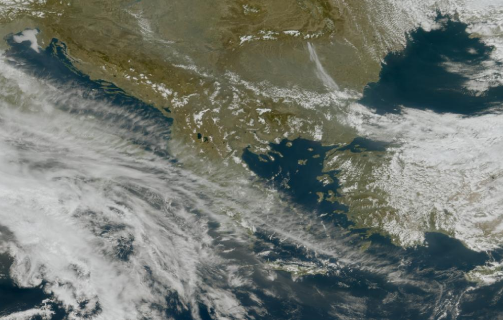 Τελευταία δορυφορική εικόνα νεφοκάλυψης