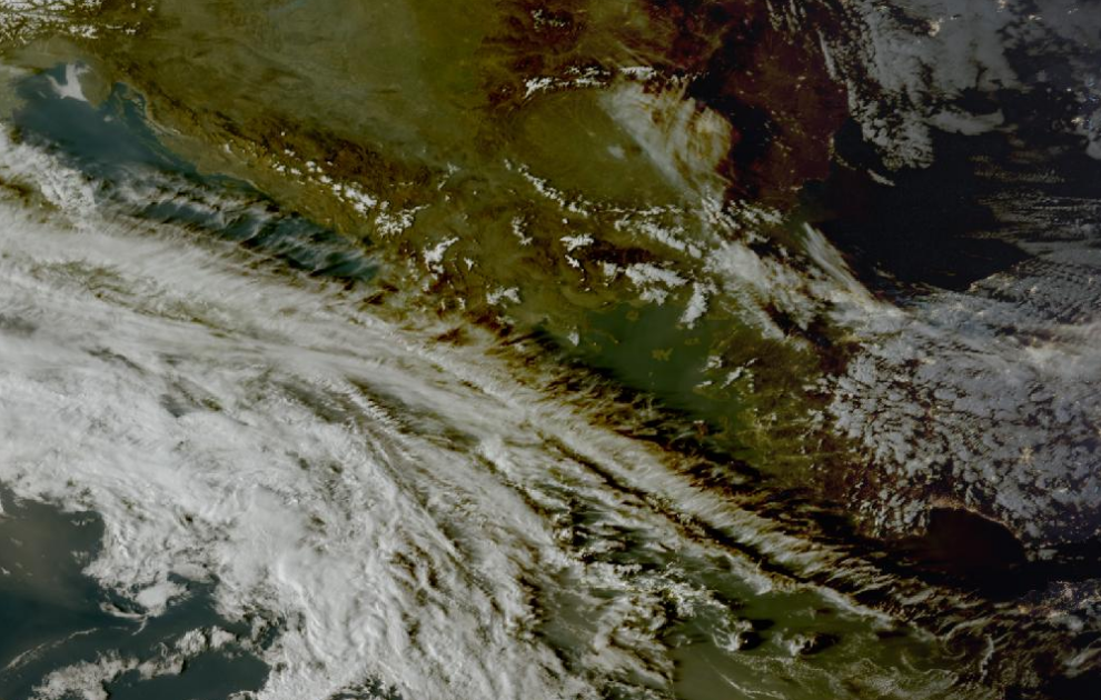 Τελευταία δορυφορική εικόνα νεφοκάλυψης