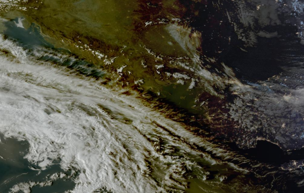 Τελευταία δορυφορική εικόνα νεφοκάλυψης