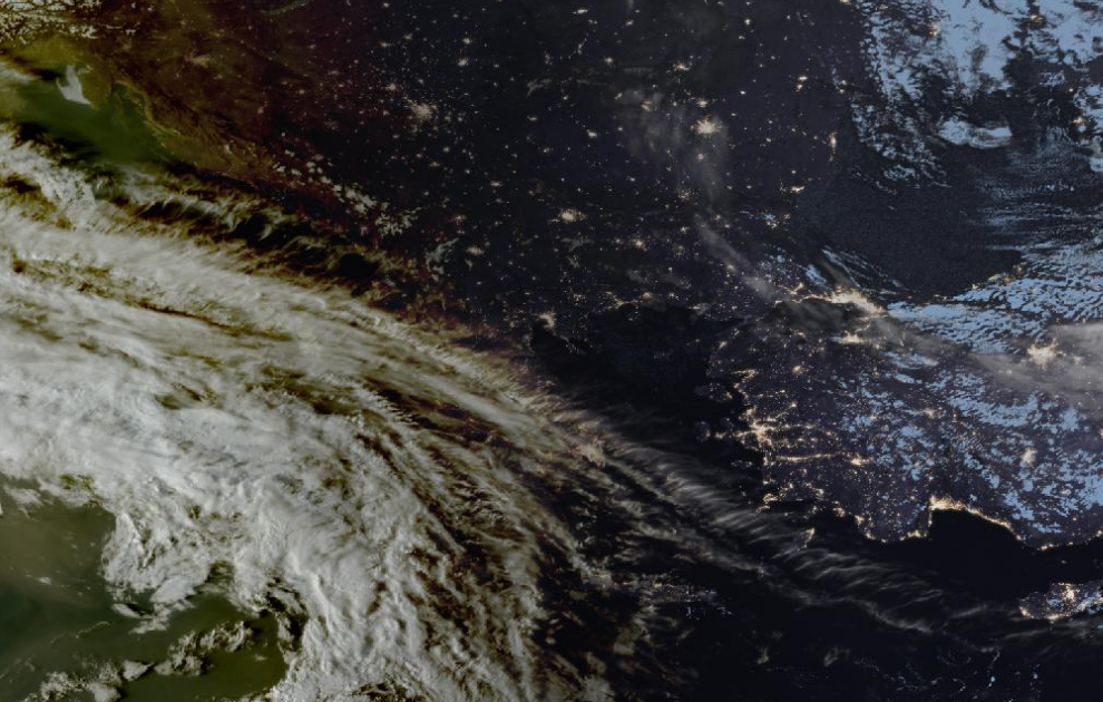 Τελευταία δορυφορική εικόνα νεφοκάλυψης