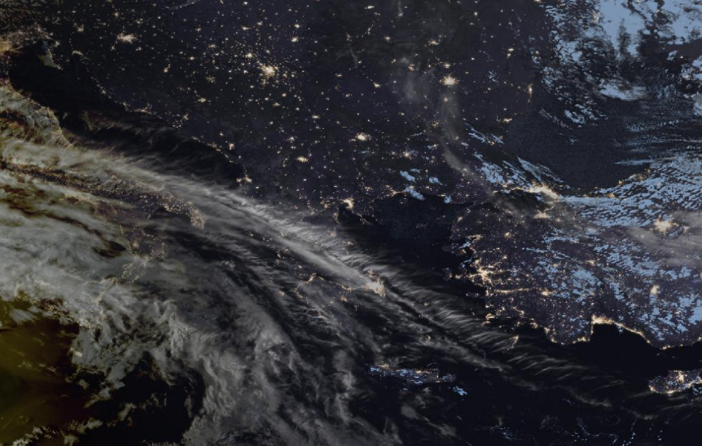 Τελευταία δορυφορική εικόνα νεφοκάλυψης