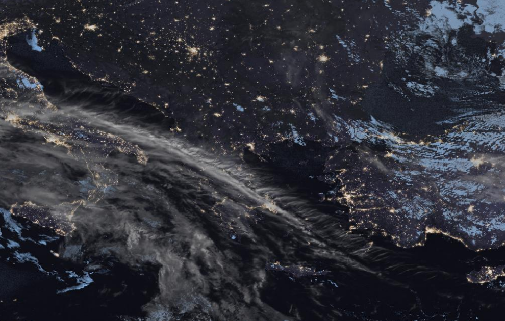 Τελευταία δορυφορική εικόνα νεφοκάλυψης