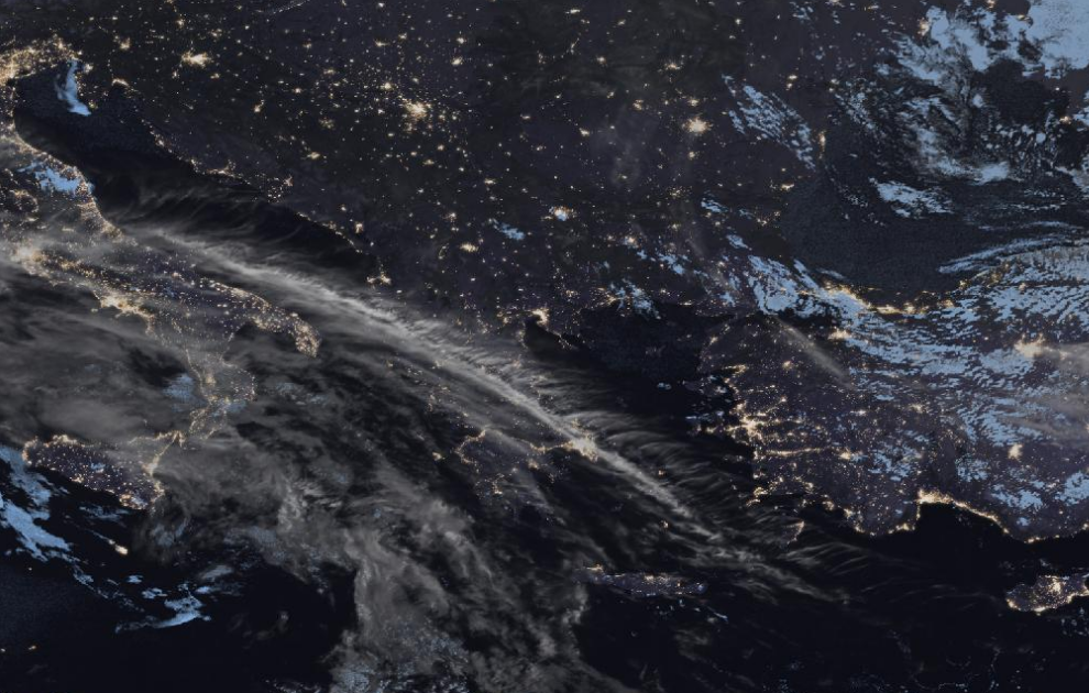 Τελευταία δορυφορική εικόνα νεφοκάλυψης