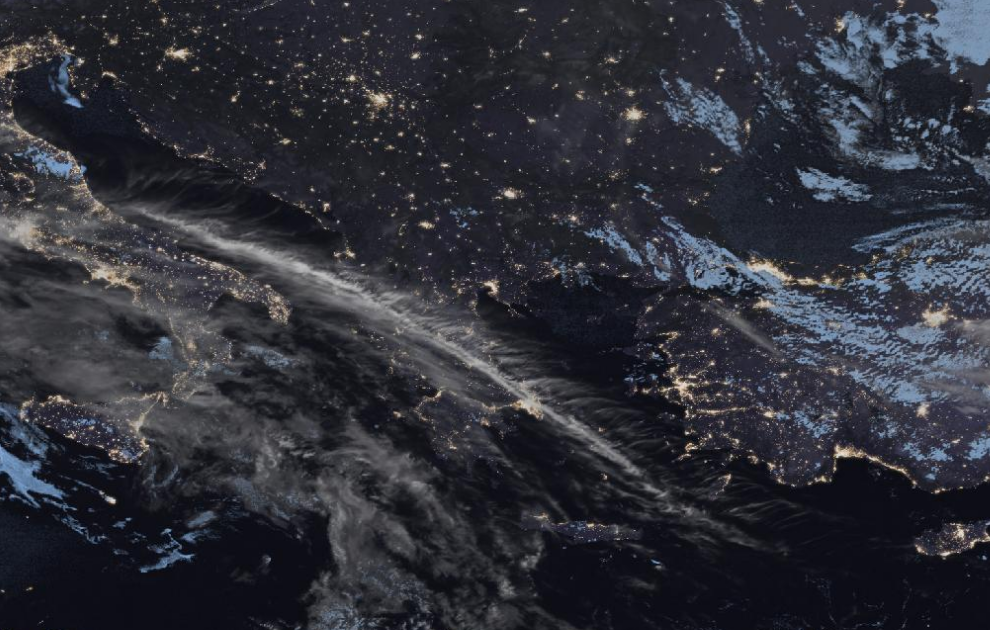 Τελευταία δορυφορική εικόνα νεφοκάλυψης