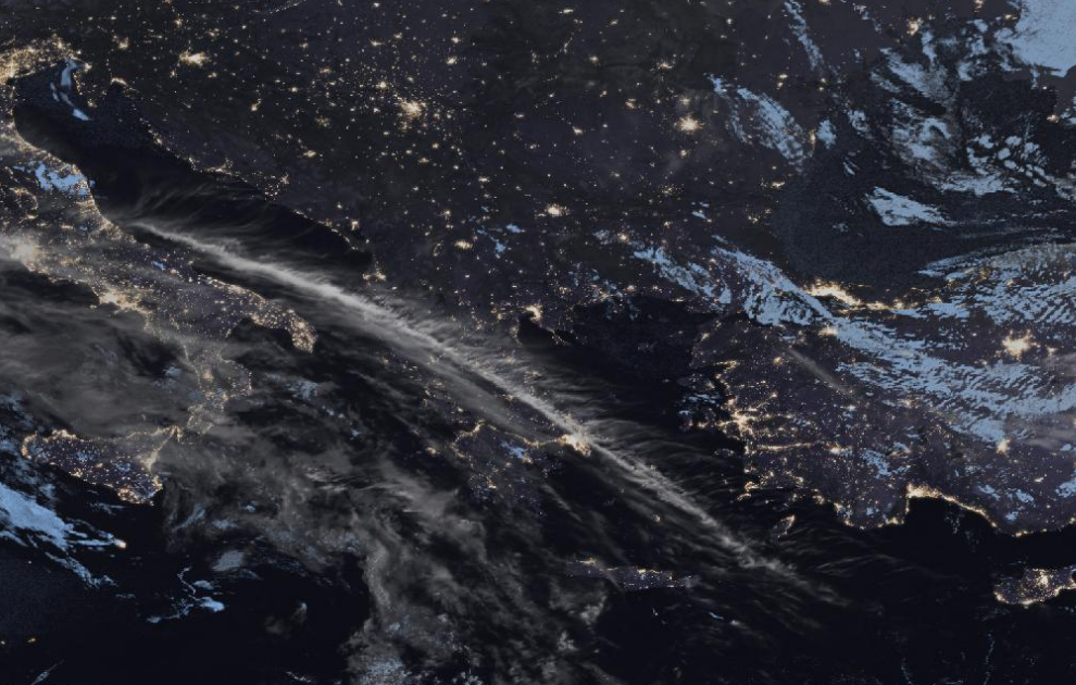 Τελευταία δορυφορική εικόνα νεφοκάλυψης