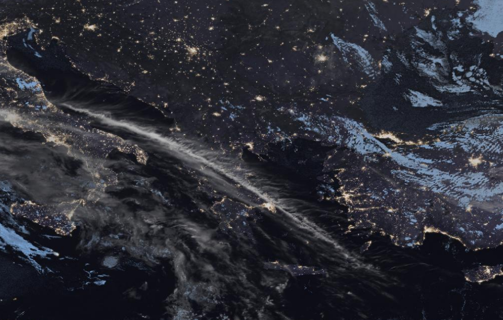 Τελευταία δορυφορική εικόνα νεφοκάλυψης