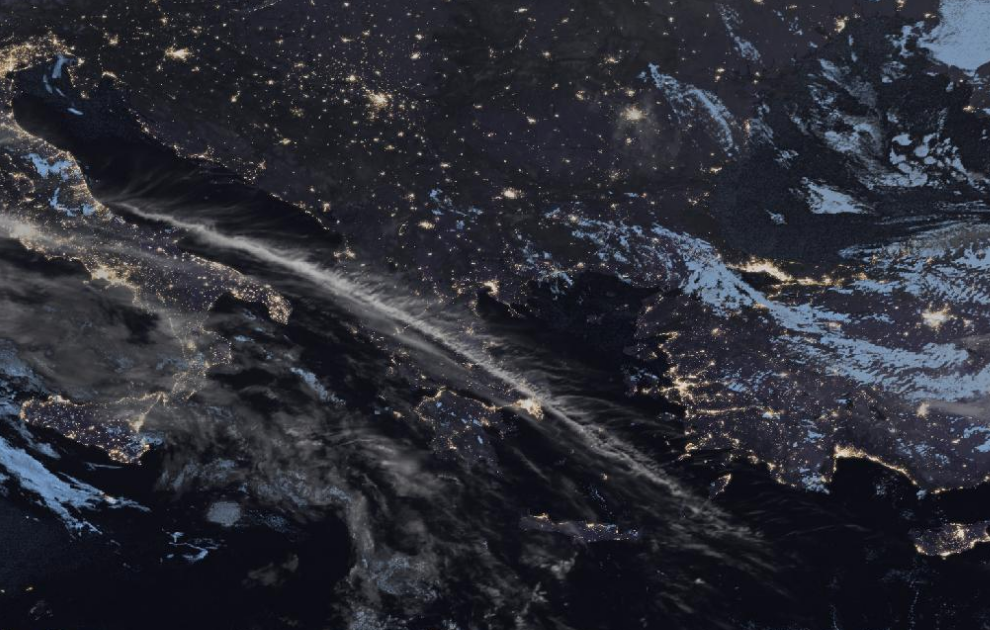 Τελευταία δορυφορική εικόνα νεφοκάλυψης