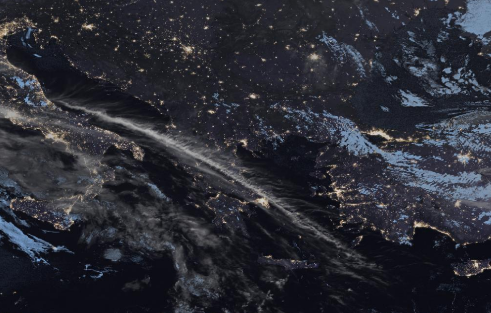 Τελευταία δορυφορική εικόνα νεφοκάλυψης