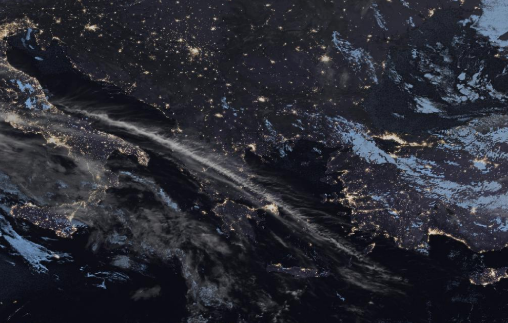 Τελευταία δορυφορική εικόνα νεφοκάλυψης