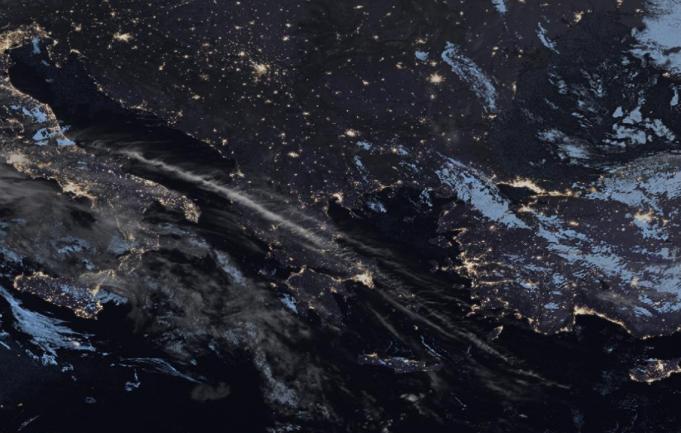 Τελευταία δορυφορική εικόνα νεφοκάλυψης