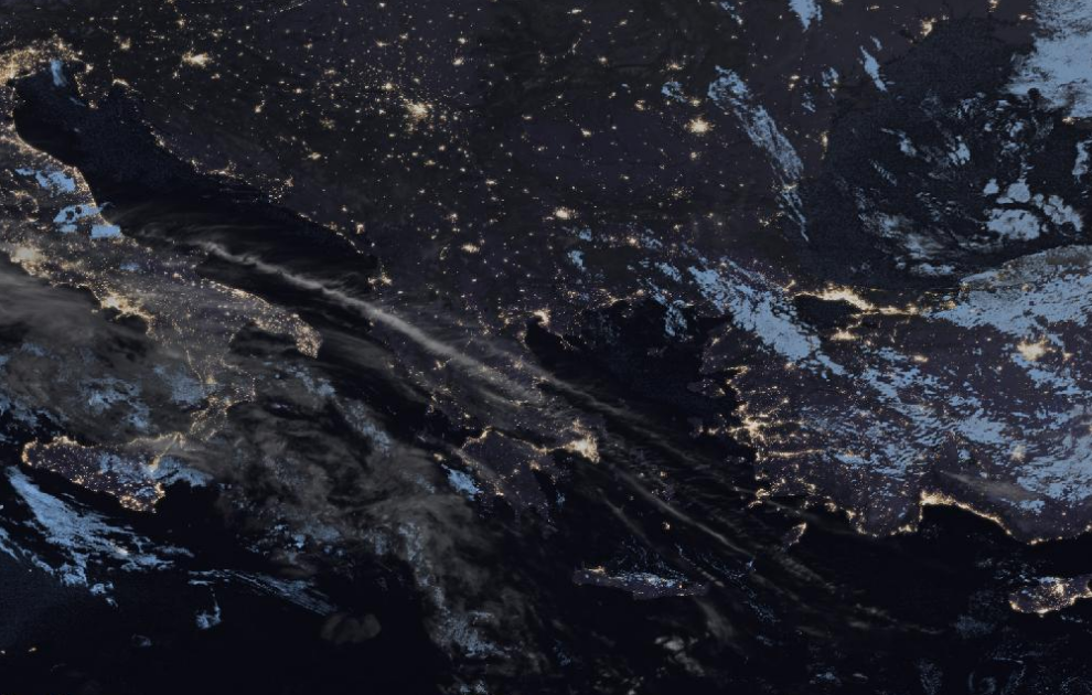 Τελευταία δορυφορική εικόνα νεφοκάλυψης