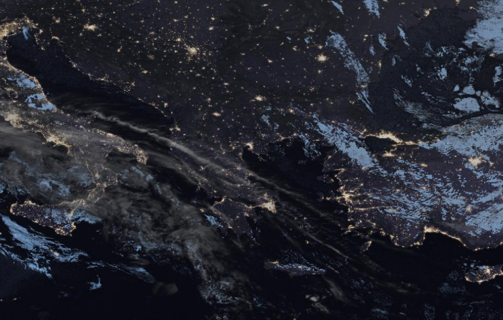 Τελευταία δορυφορική εικόνα νεφοκάλυψης