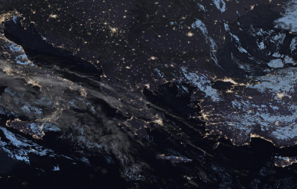 Τελευταία δορυφορική εικόνα νεφοκάλυψης