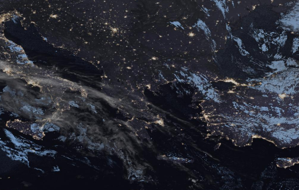 Τελευταία δορυφορική εικόνα νεφοκάλυψης