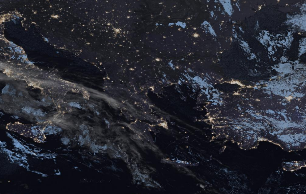 Τελευταία δορυφορική εικόνα νεφοκάλυψης