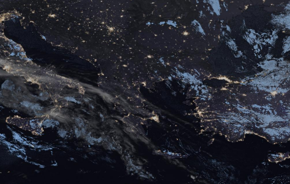 Τελευταία δορυφορική εικόνα νεφοκάλυψης