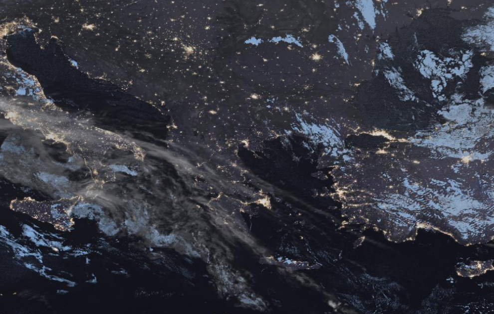 Τελευταία δορυφορική εικόνα νεφοκάλυψης