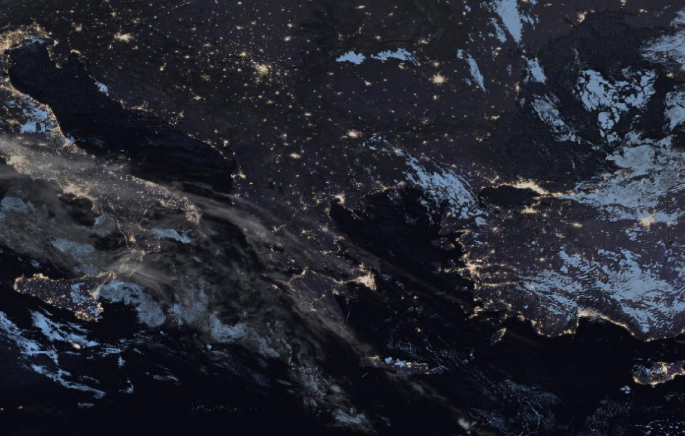 Τελευταία δορυφορική εικόνα νεφοκάλυψης