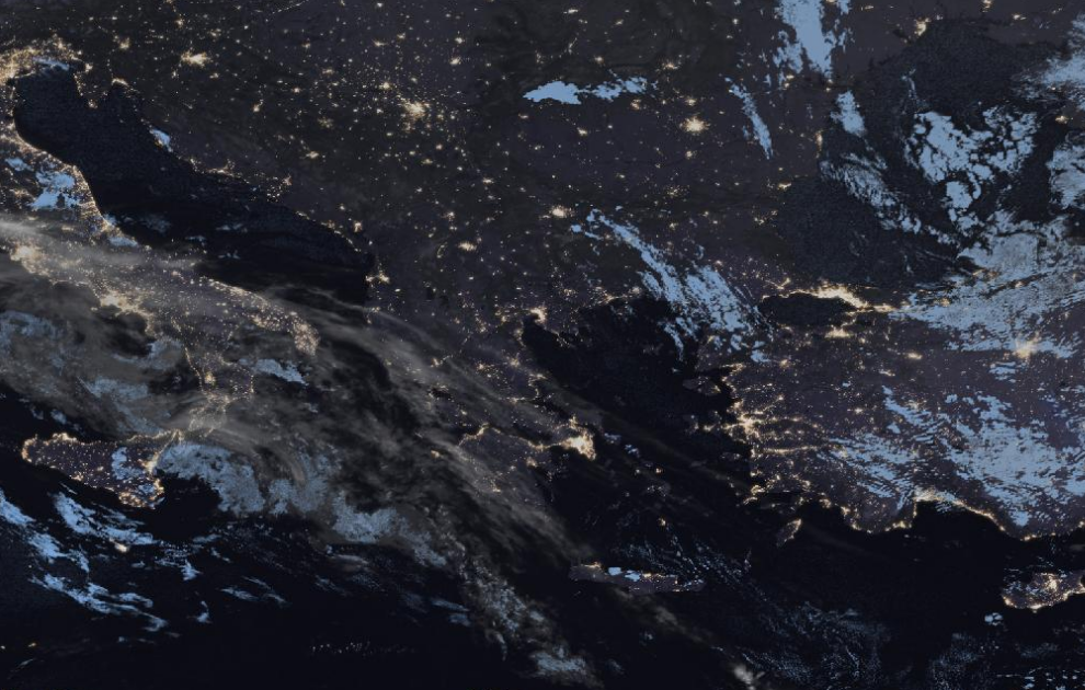 Τελευταία δορυφορική εικόνα νεφοκάλυψης