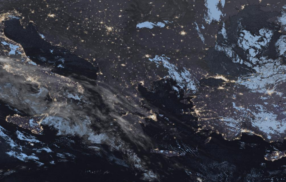 Τελευταία δορυφορική εικόνα νεφοκάλυψης